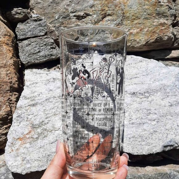 💫 2 for $30 💫 MCM Vintage Hazel Atlas Bartender Bar Cocktail Recipes Tumbler - Picture 5 of 8